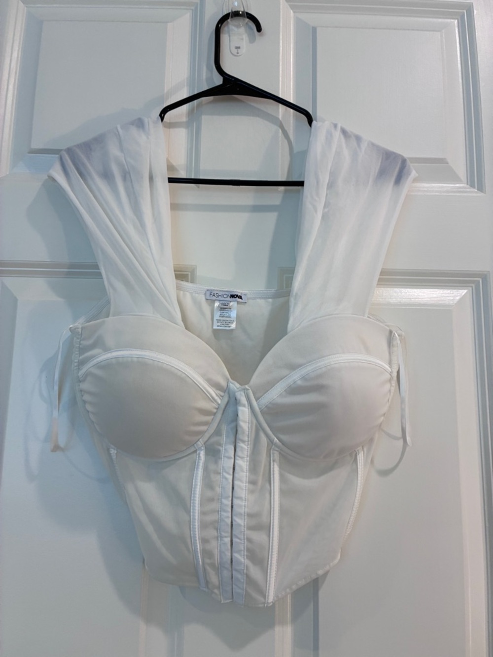 Fashion Nova White Corset Crop Top